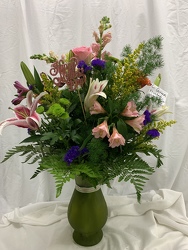 Green Frosted Vase from Brownfield Floral in Brownfield, TX