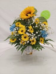 Sunflower Delight Letter P from Brownfield Floral in Brownfield, TX